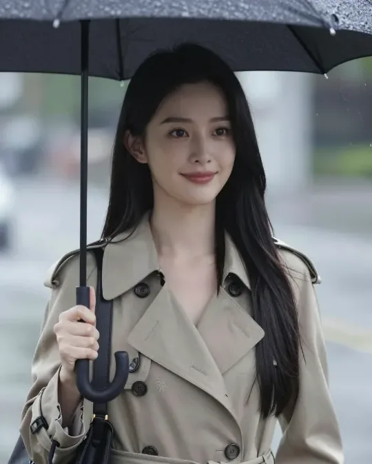 雨の日に傘をさすAI彼女